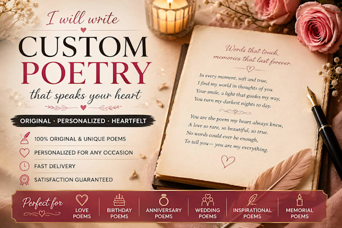 write personalized and heartfelt custom poetries