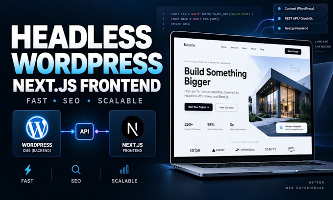 build a premium headless wordpress website with next js frontend