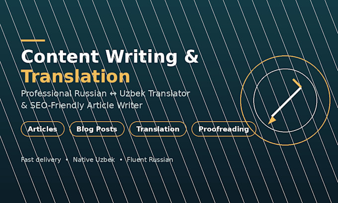 write SEO articles and translate russian to uzbek