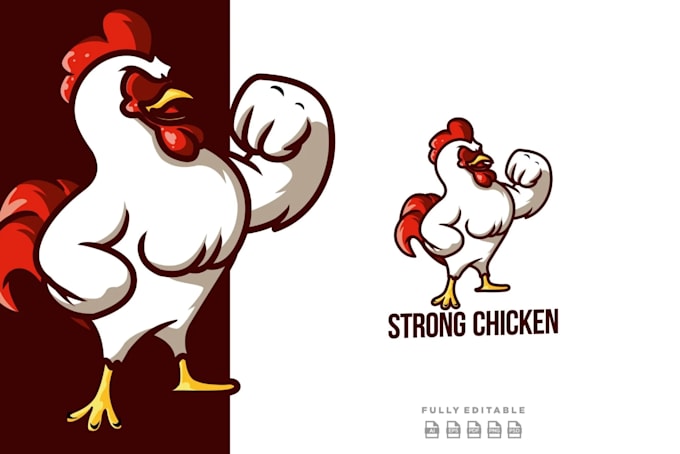 create a professional chicken and chick logo design
