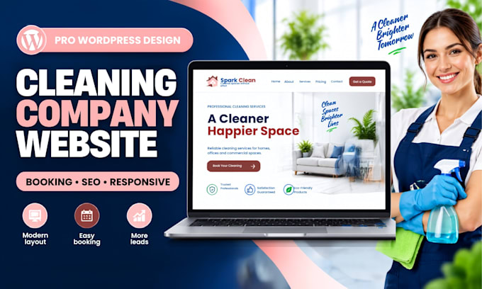 build a cleaning company wordpress website