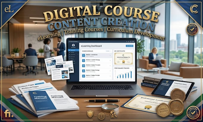 create professional digital course content and training courses
