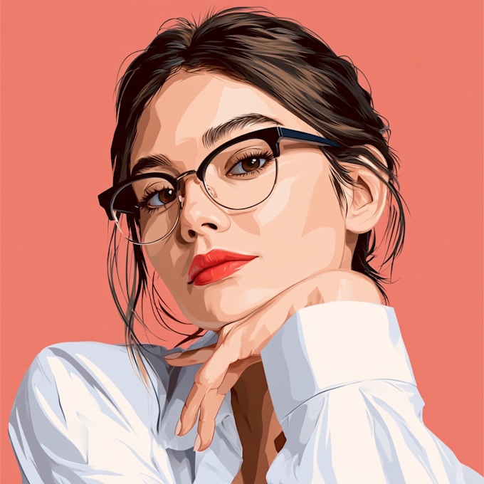draw vector portrait cartoon portrait