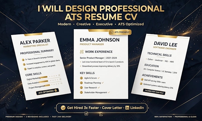 create a professional resume CV design and formatting