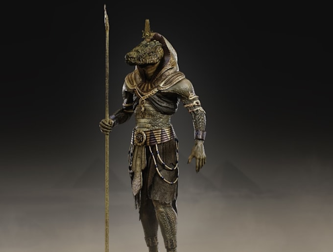 do 3d realistic character modeling, 3d model, 3d blend, rigging for game assets