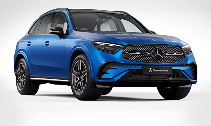 model custom suv car,3d mercedes benz glc luxury render,car presentation  visual