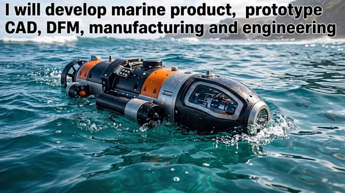 develop marine product, prototype cad, dfm, manufacturing and engineering