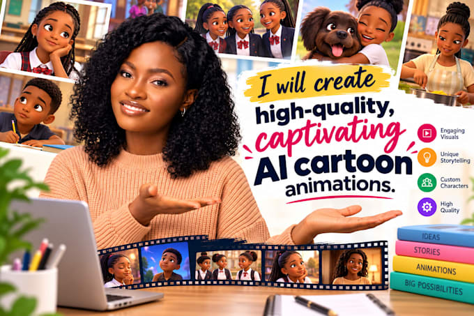 create high quality ai cartoonish animations
