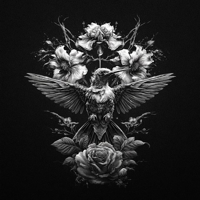 authentic vintage engraving and detailed etching artwork