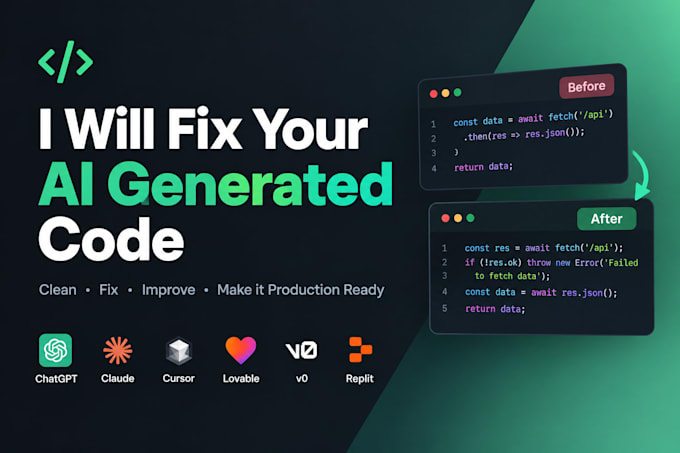 fix your ai generated code and make it production ready