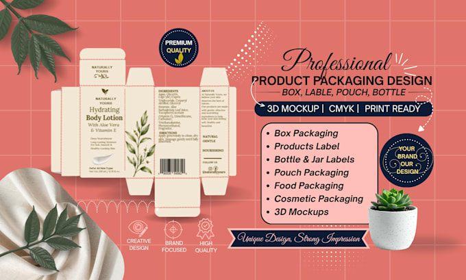 design professional box packaging and product packaging