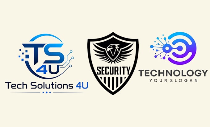 do technology tech software cyber security logo