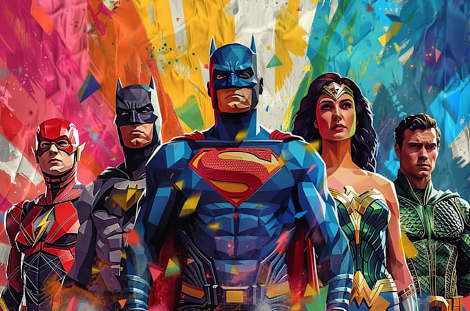design an amazing superhero pop art
