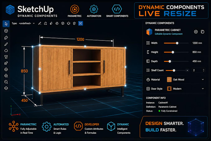 create sketchup dynamic components and automation