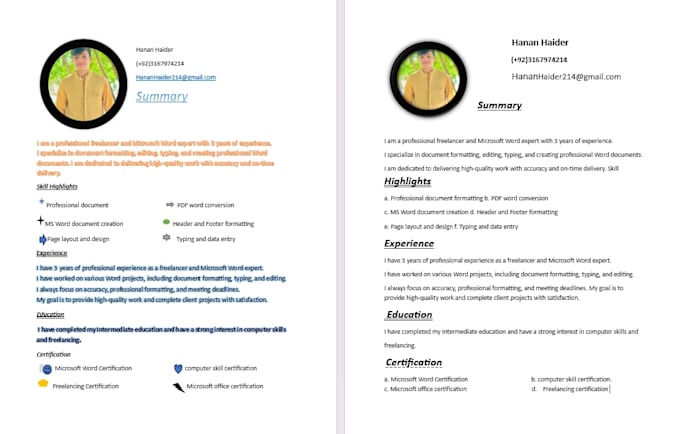 professionally format and edit ms word documents