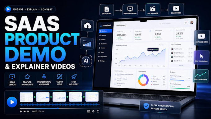 create saas product demo and explainer videos