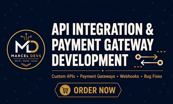 develop, fix custom API integration payment gateway and webhooks