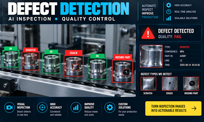 develop industrial inspection, defect detection, quality control computer vision