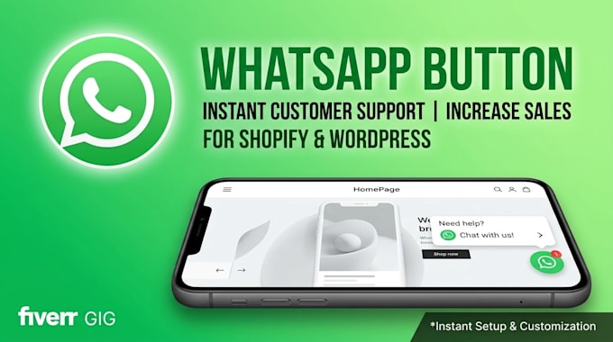 integrate click to whatsapp button on shopify or wordpress