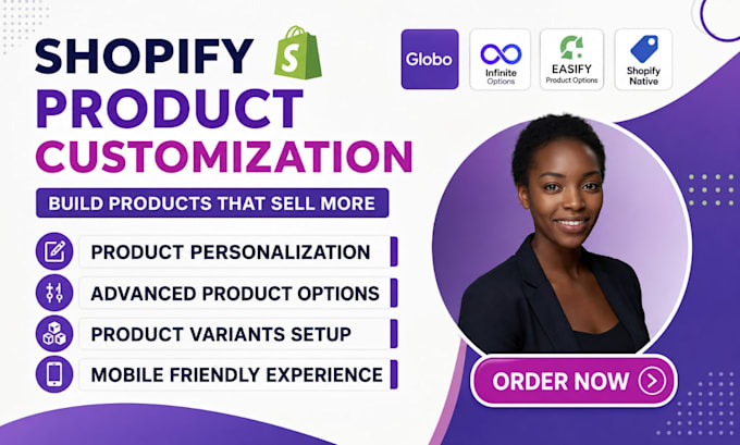 setup shopify product personalization options and variants globo easify native