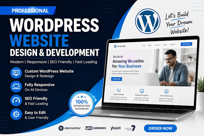 build a responsive wordpress website with elementor
