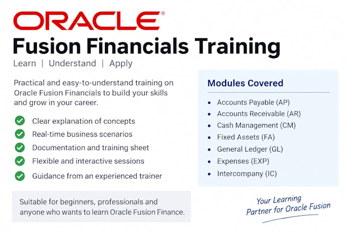 train you on oracle fusion financials