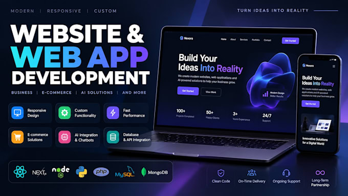 build websites, web apps, ai chatbots and custom ai solutions