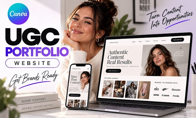 assemble your canva ugc portfolio website