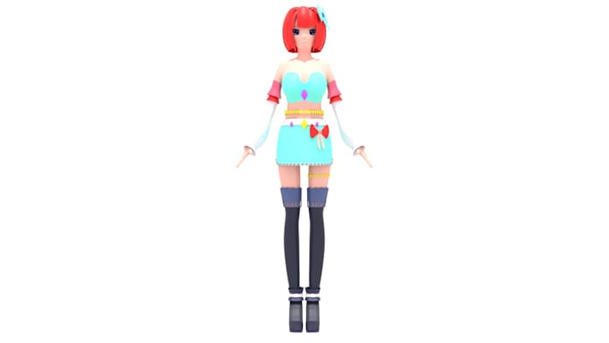 create stylized 3d anime character
