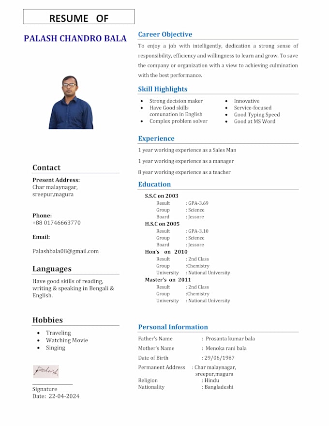 do my best for my client satisfaction
