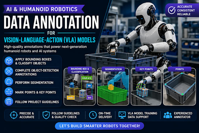 provide ai and humanoid robotics data annotation for value language action model