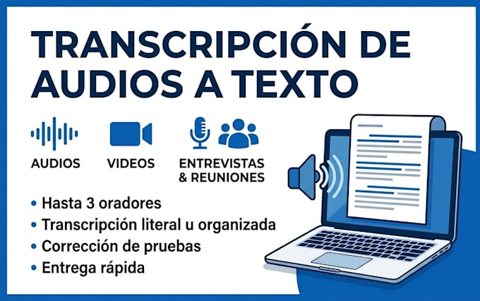 transcripción de audios a texto