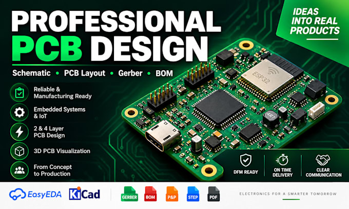 design pcb circuits and embedded systems with firmware