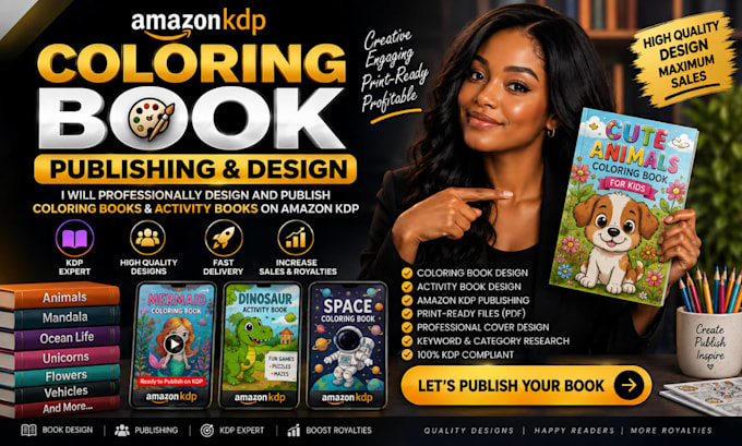 amazon kdp coloring book publishing book activity book publishing book design