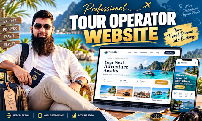 build a tour operator wordpress website with booking and SEO