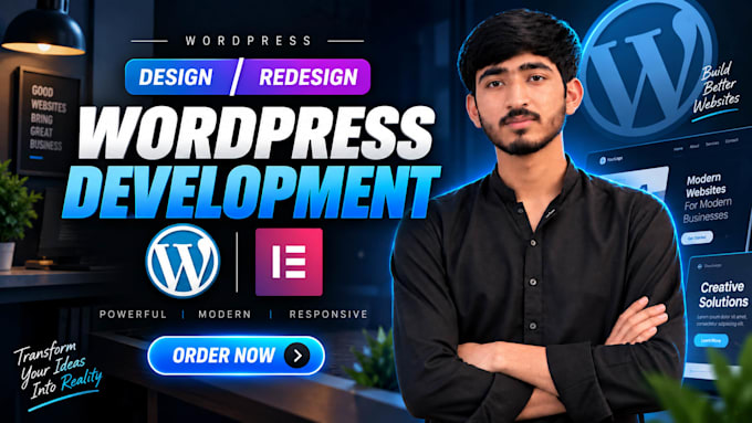 design redesign wordpress website using elementor