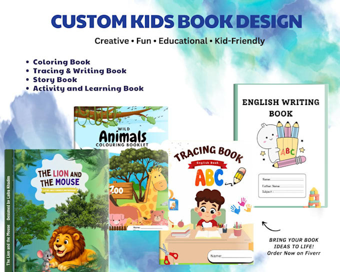 design creative and professional kids book covers