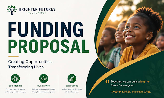 research nonprofit grants write impact proposal funding pitch deck