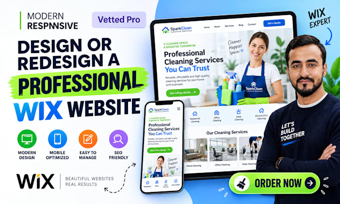 design or redesign a professional wix website