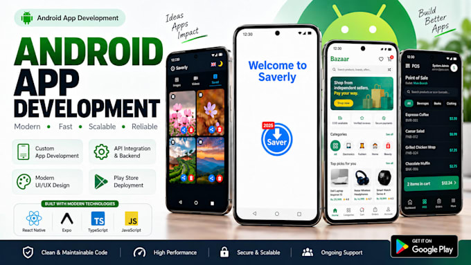 develop a react native android app with API integration