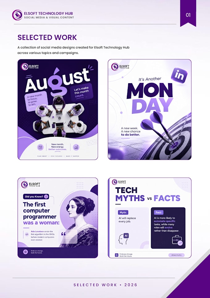 create social media content with design and copywriting