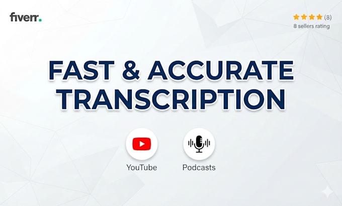 do accurate english audio or video transcription for youtube and podcasts