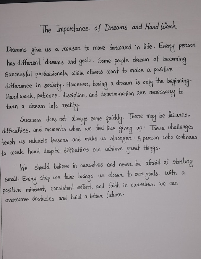 provide neat and beautiful handwriting