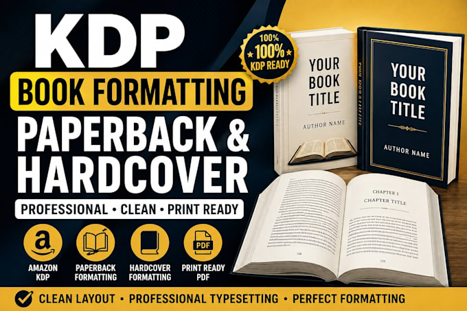do KDP book formatting, paperback formatting, hardcover formatting