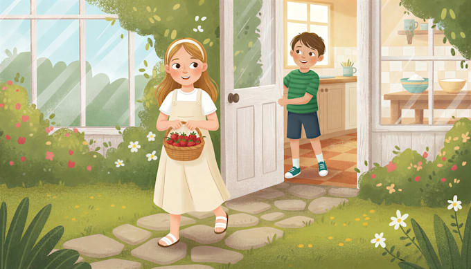 create hilarious childrens picture book illustrations