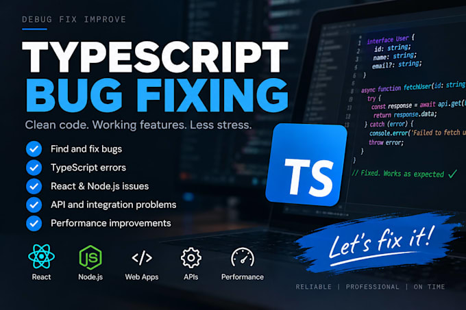 debug and fix your react typescript application