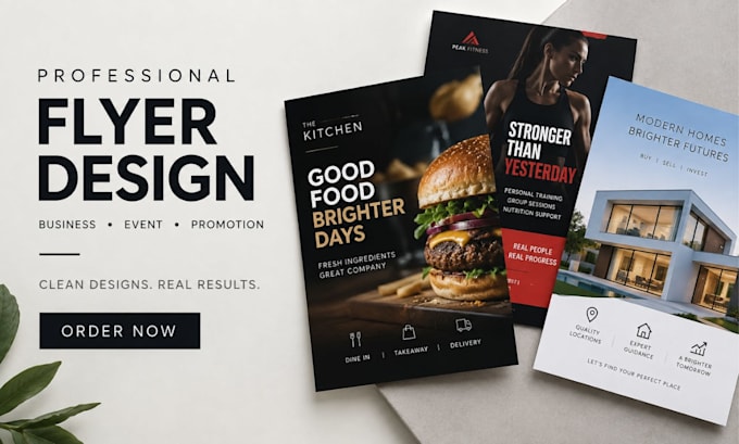 design professional event and business flyer