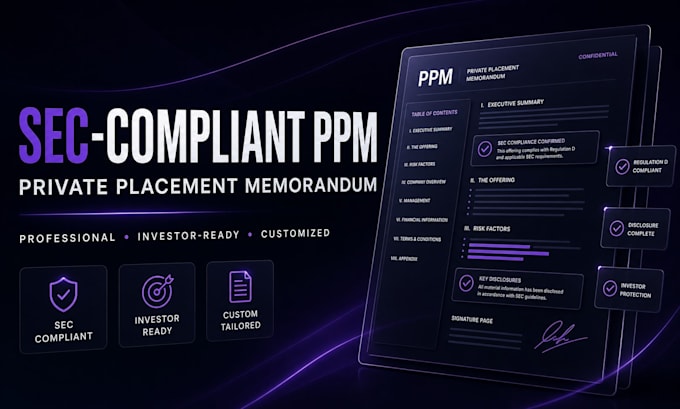 draft a professional sec compliant private placement memorandum ppm