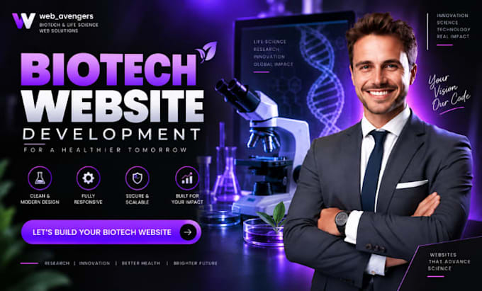 build a professional biotech website in wordpress