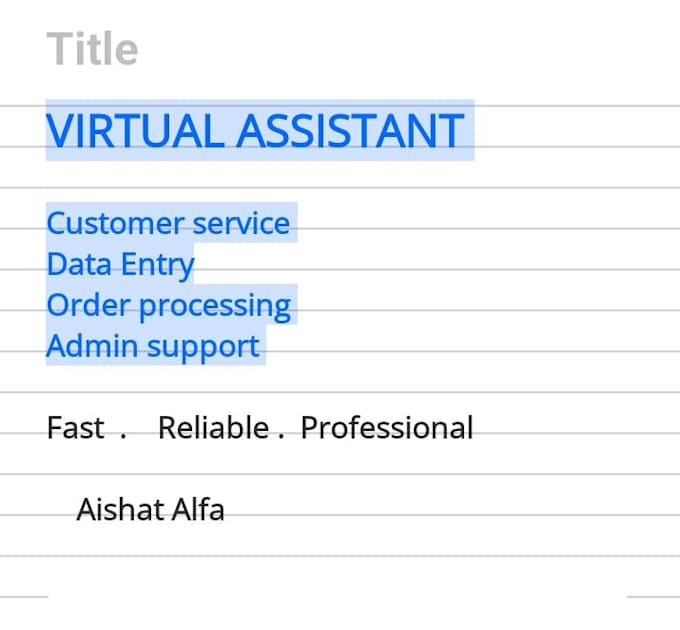 be your virtual assistant for customer service,data entry and admin support